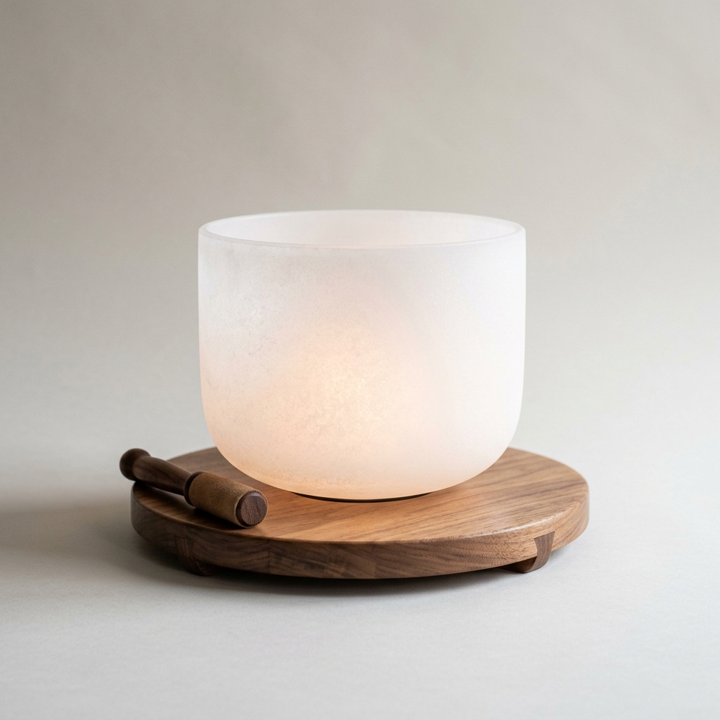 Frosted Quartz Crystal Bowl